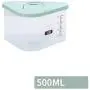 LoCbaT- 1x Storage Organizer 500ml 1000ml Grain Container Rice Box Cereal Bean Sealed With Measuring Cup Boxes Jars Bottles Jars Boxes Rice Storage Plastic Kitchen Container Beaker Bottle
