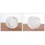 3PCS 1.05OZ Empty Refillable Frosted Glass Cream Bottle Portable Facial Care Storage Cosmetic Bottle Containers Jars Pot Vials with Wood Grain Screw Cap and Liner Tin Vial for DIY Sample Essential Oil