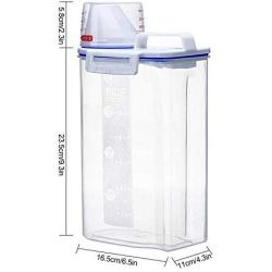 Yeldou Rice Storage Container, Rice Storage Bin Airtight Food Container, BPA Free Plastic Rice Container Bin, Cereal Grain Organizer Box with Measuring Cupfor Storing Rice, Flour, Dry Food and More