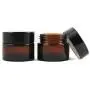 2 Jars en Verre Remplissables 50ml/50g Marron avec Récipients et Bouchons Noirs pour Crème Faciale, Baume à Lèvres, Contenant de Stockage pour Huiles Essentielles, Crème, Lotion (50ml) 2 Jars en Verre Remplissables 50ml/50g Marron avec Récipients et Bouchons Noirs pour Crème Faciale, Baume à Lèvres, Contenant de Stockage pour Huiles Essentielles, Crème, Lotion (50ml)