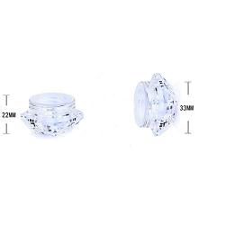 50pcs 3g wide Mouth Bottle Cream Empty Mini Clear Square Rhombus Plastic Cosmetic Sample Container Jar Trial Pack Sample Pack Makeup Container for Eye Shadow,Eye Cream,Nail,Powder,etc.