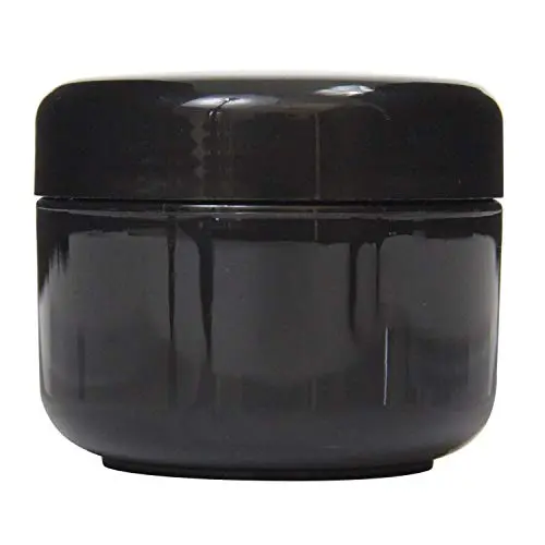 Houseables Schwarze Glasflasche für Lotion, 50 ml, 24 Stück, Kunststoff, BPA-frei, mit entfernbarer Innenmanschette und Deckel für Kosmetikproben & Cremes