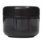 Houseables Black Jar Lotion Container, 2 Oz, 60 ML Gram Capacity, 24 pcs, Plastic, BPA Free, w/Removable Inner Liners & Dome Lids for Cosmetic Samples, Cream
