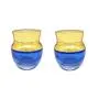 2PCS 30ml/1oz Hochwertige Leere Blaue Glasbehälter mit Golddeckel und Innenpolster - Wiederverwendbare Kosmetikbehälter für Augencreme, Gesichtcreme, Gel, Salben, Hautpflege