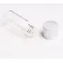 12 Stück 10ml Klare Proben Glasflaschen Beutel Behälter mit Gold- und Silberverschlüssen für Kosmetik, Reisen, ätherische Öle, Pulver, Cremes, Salben, Schmiermittel (Silber)