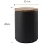 Dichter Keramik-Aufbewahrungsbehälter 260 ml/800 ml/1000 ml mit Deckel für Gewürze, Tankbehälter, Essbehälter, Kaffee-Tee-Caddy, Küchenbehälter, Schwarz