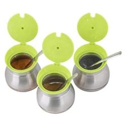 Mini Spice Jars Kitchen combination seasoning box stainless steel sealed moisture-proof seasoning jar
