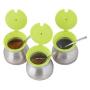 Mini Spice Jars Kitchen combination seasoning box stainless steel sealed moisture-proof seasoning jar