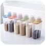 Pp Food Storage Box Plastic Clear Container Set With Pour Lids Kitchen Storage Bottles Jars Dried Grains Tank 1.9L 2.5L H1211,Small One Piece