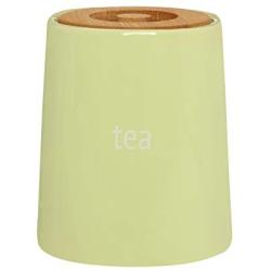 Premier Housewares Fletcher Tea Canister-Green, H14 x W12 x D12cm