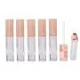 XINGZI 6 Stück 5 ml 0,17 oz Klare Leere Lippengloss-Tubes mit Roségold Schraubverschlüssen – DIY Kosmetikbehälter für Lippenproben, DIY Make-up, Reisen