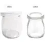 Sunormi 200ml Pudding Yogurt Glass Jars With Plastic Lids 6oz,Pack of 3 Sunormi 200ml Pudding Yogurt Glass Jars With Plastic Lids 6oz,Pack of 3
