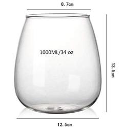Clear Glass Candy Jar with Lid - Wide Mouth Preserving Jar Cookie Ball Container Tea Storage Canisters Food Storage Container (1000 ML/34 OZ,Green)