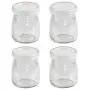 4er Glas Puddingbehälter, Glasgläser für Marmelade, Honig, Gewürze & Joghurt Parfaits mit Kunststoffdeckel (200ml)