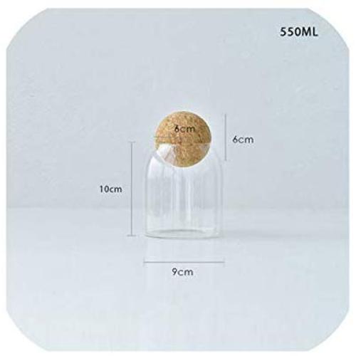 Multi Function Sealed Can Kitchen Glass Storage Tank Sealed Cans Food Grains Storage Container Jar Tea Vessel Tool,550ml