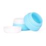 3PCS 20ml/0.7oz Round Squeezable Silicone Empty Soft Bottle Refillable Travel Sample Packing Container Storage Pot Jar Vial Dispenser for Lotion Face Cream (Random)