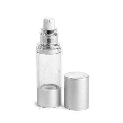 2PCS Empty Plastic Vacuum Lotions Bottle Toner Sun Creams Jar with Pump Head Storge Refill Eyecream Essence Makeup Cosmetic Liquid Foundation Containers Dispenser Pots (30ml/1oz)