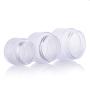 2PCS 15ml/0.5oz Empty Refillable Frosted Glass Round Cream Jars Case Box Cosmetic Container Pots Holder Travel Packaging Storage with Silver Screw Cap for Facial Cover Lip Balm Ointments Eye Shadow