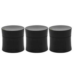 3PCS 30ML 1OZ Portable Black Empty Plastic Cream Bottles with Screw Cap and Inner Cover Face Hand Cream Storage Holder Makeup Case Refillable Durable Cosmetic Container Jar for Travel Daily Life