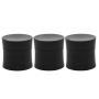 3PCS 30ML 1OZ Portable Black Empty Plastic Cream Bottles with Screw Cap and Inner Cover Face Hand Cream Storage Holder Makeup Case Refillable Durable Cosmetic Container Jar for Travel Daily Life