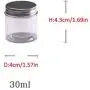 Travel Sample Containers, Tea Storage Jar, Incense Powder Container - Small Plastic Jars with Lids, Clear Plastic Containers, Set of 5(25ml, 30ml, 50ml, 80ml, 100ml) Travel Sample Containers, Tea Storage Jar, Incense Powder Container - Small Plastic Jars with Lids, Clear Plastic Containers, Set of 5(25ml, 30ml, 50ml, 80ml, 100ml)