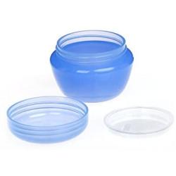 TOPWEL 6pcs 30g Cosmetic Sample Empty Refillable Container, Plastic Makeup Cosmetic Cream Jar Pot Bottle Container (Blue)