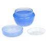 TOPWEL 6pcs 30g Cosmetic Sample Empty Refillable Container, Plastic Makeup Cosmetic Cream Jar Pot Bottle Container (Blue)