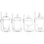 Jars Set of 4 Clear Glass Apothecary Jars/Candy Buffet Containers with Lids Give as a gift AN2173