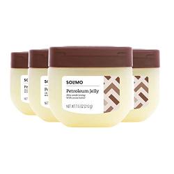 Amazon Brand - Solimo Petroleum Jelly with Cocoa Butter, 7.5 Ounce (Pack of 4)