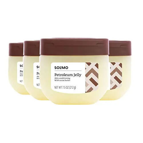 Amazon Marque - Solimo Gelée Vaseline à la Cacao, 211 ml (Pack de 4) Amazon Marque - Solimo Gelée Vaseline à la Cacao, 211 ml (Pack de 4)