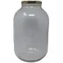 Wide Mouth Glass Jug Mason Jar with Gold Cap Metal Lug Lid/Ferment & Store Kombucha Tea or Kefir/Use for Canning, Storing, Pickling & Preserving Dishwasher Safe, Airtight Liner Seal, 1 gallon (1)