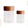 UPKOCH Round Glass Jar Sealed Food Canister Airtight Preservation Jar Food Storage Container for Loose Tea Coffee Bean Snack Spice Sugar Candy