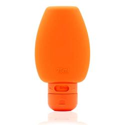 Silicone Travel Bottle 2.64 oz Leak Proof Cosmetic Travel Containers Set Shampoo Bottles Squeeze Refillable Empty Small Toiletry Bottles Travel Tubes For Liquids BPA Free (Orange)