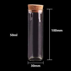 24pcs 50ml Size 30100mm Test Tube With Cork Stopper Spice Bottles Container Jars Vials DIY Craft