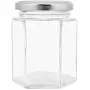 SelTek 180ml Hexagonale Marmeladenvorratsglas-Honigflaschen-Set