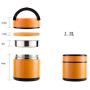Thermos Food Jar Thermos Stainless Food Flask For Kids Leakproof Double-layer Insulation Food Containers (Color : Orange, Size : 1300ml)