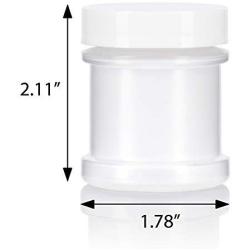 Natural Spice Sifter Jar with Airtight White Lids holds 1 oz / 30 ml / 28 grams each (12 pack) + Labels and Measuring Cup