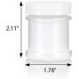 Natural Spice Sifter Jar with Airtight White Lids holds 1 oz / 30 ml / 28 grams each (12 pack) + Labels and Measuring Cup