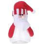 NUOBESTY 5pcs Christmas Candy Jar Food Storage Container Clear Plastic Candy Jar Gift Bottle Holder Xmas Decor Party Decor Container Gift