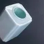Geschlossene Lebensmittelbehälter für Küche, Keramik-Dose, Mini-Porzellanbehälter, Grün-Glasierter Weißer Porzellanbehälter, Breite 6,5 cm, Höhe 10,5 cm (Farbe: Weißer Porzellan)