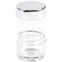 Beauticom 24er Set Dickwandige Klarsicht-Glasbehälter mit Silberdeckeln, 7 g / 7 ml – Ideal für Kosmetik, Cremes, Salben, Peelings