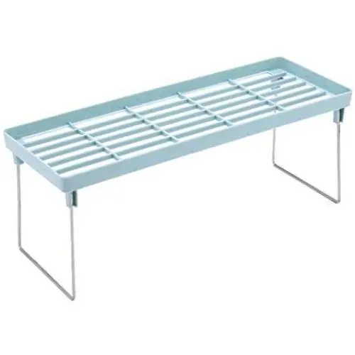 Étagère d'angle pour épices, support de bouteilles, organisateur de rangement pour cuisine et salle de bain (Bleu)