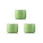 3Pcs 3.3 oz Plastic Round Cosmetic Jars Storage Container Pot Bottle Case Holder with Inner Disc and Lids for Face Cream Eye Shadow Lip Balm Lotion Empty Refillable (Green)