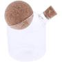 Food Storage Jar, Glass Kitchen Container Clear Transparent Coffee Tea Canisters with Cork Topper - 500ml