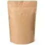 Kraftpapier Stand-Up-Beutel mit Reißverschluss Kaffeeposer mit Ventil (Pack von 50)
