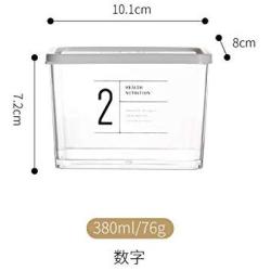 storage jar Grain container Food container Storage Box，Transparent plastic sealed cans household refrigerator kitchen food storage box storage storage box, digital