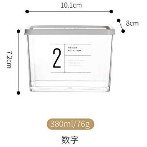 storage jar Grain container Food container Storage Box，Transparent plastic sealed cans household refrigerator kitchen food storage box storage storage box, digital
