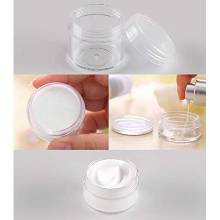 50PCS 10Gram 10ML Cosmetic Sample Containers Small Jars Bottle Storage  Container Plastic Round Pot Tiny Makeup