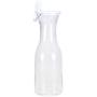 Carafe Juice Jar Beverage Decanter, Unbreakable Clear Acrylic Shatterproof, Wine/Juice Decanter with Lid, 40 oz.