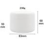 6PCS White Plastic Jar with Dome Lid Refillable Make-up Cosmetic Jars Empty Face Cream Lip Balm Lotion Storage Container Pot Case Holder 8.81 Oz (250g)